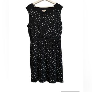 LOFT - Black & grey polkadot dress -  Sleeveless Size L